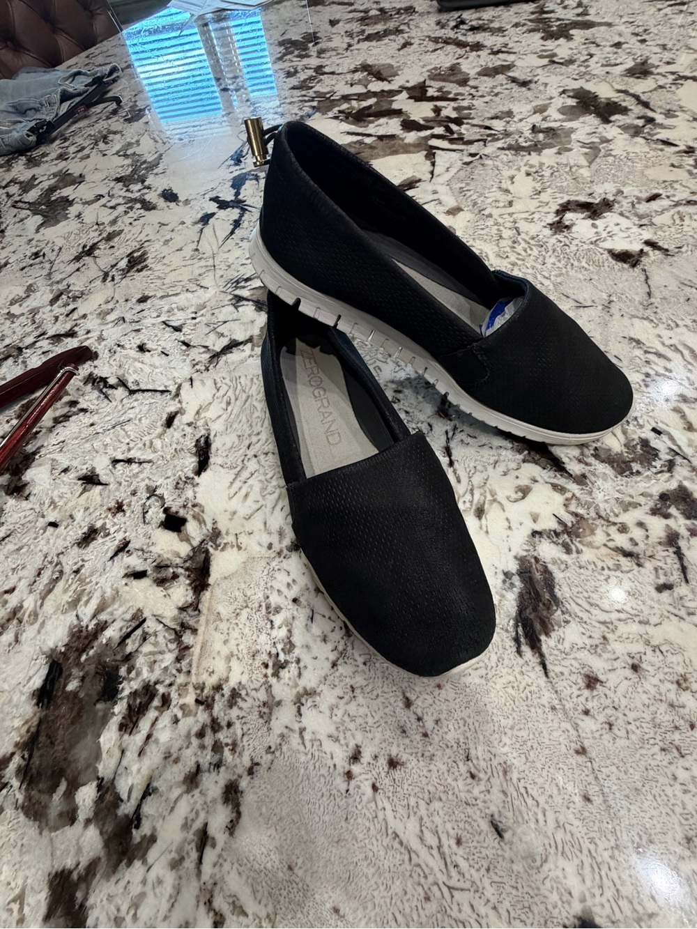 Cole Haan Black Slip-On Casual Flats